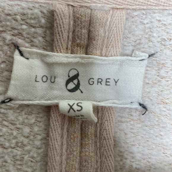 Lou & Grey Stretch Knit Asymmetrical Beige Zip Jacket Sz XS - Picture 3 of 6